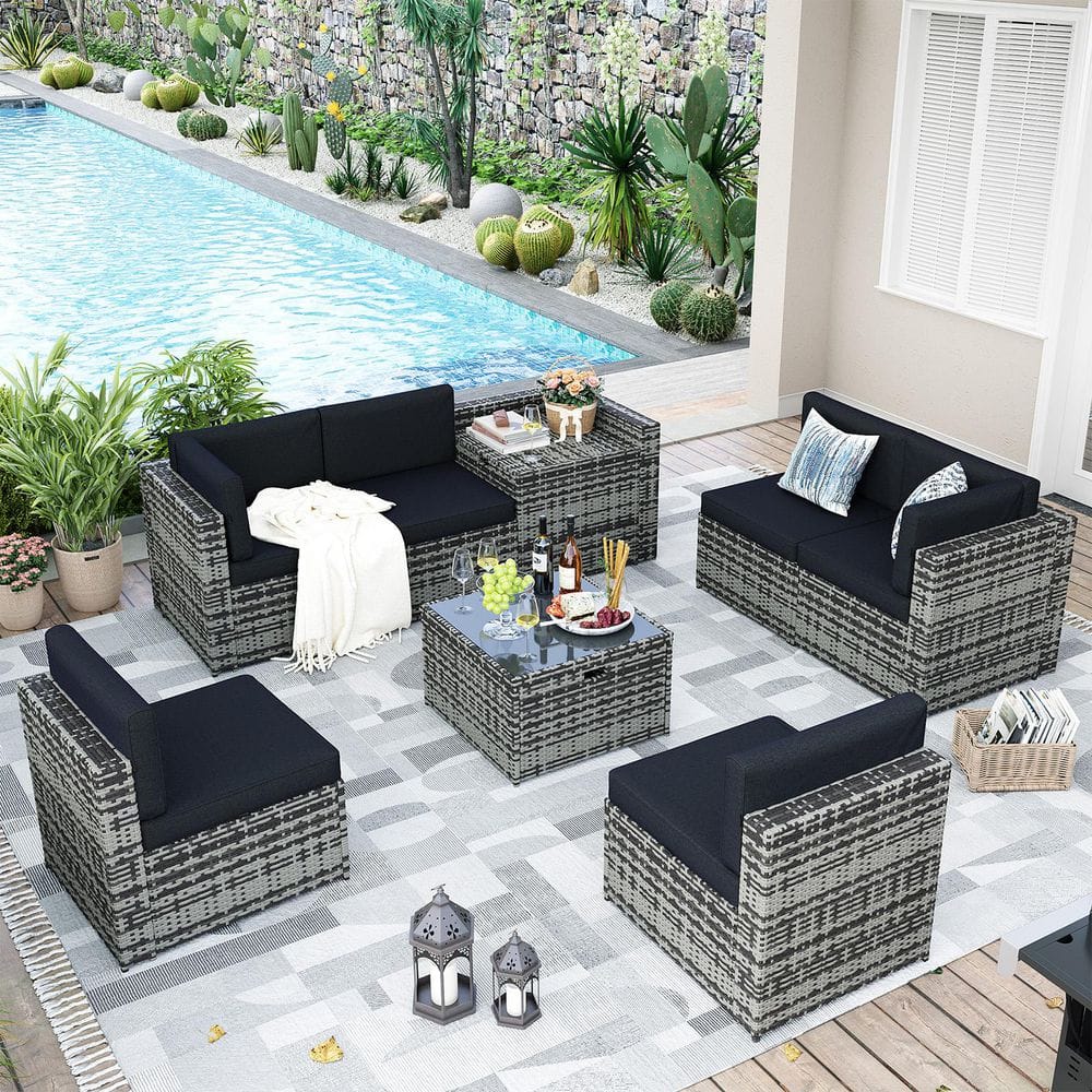 8-Piece Outdoor Patio Conversation Set with Storage Box price history on PriceWatchPro