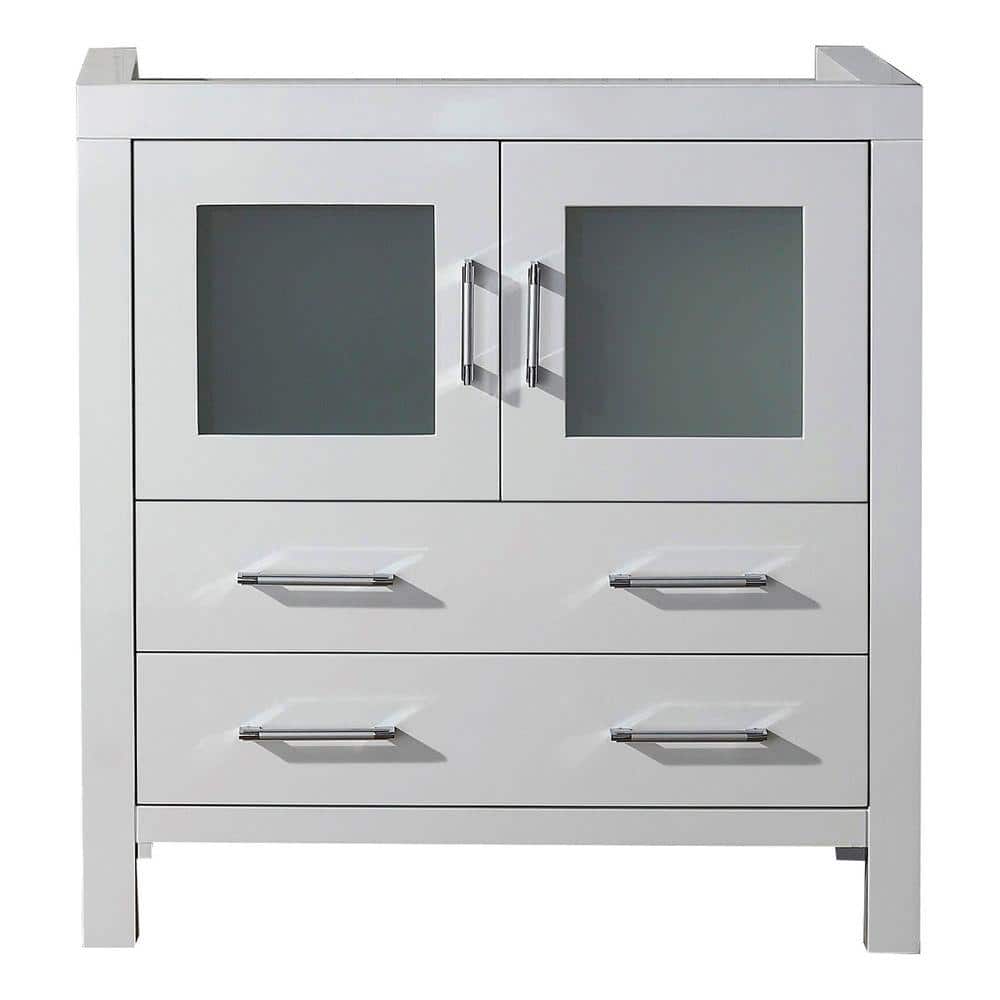 Virtu USA Dior 32 in. W x 18 in. D x 33 in. H Single Sink Bath Vanity Cabinet without Top in White -  KS-70032-CAB-WH
