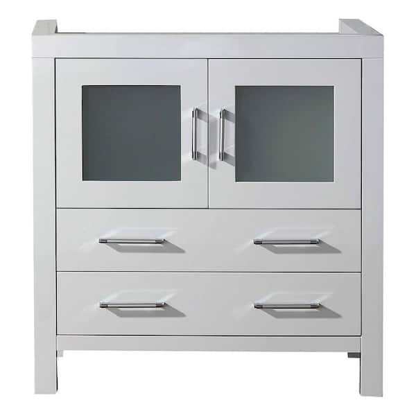 Virtu USA Dior 32 in. W x 18 in. D x 33 in. H Single Sink Bath Vanity Cabinet without Top in White