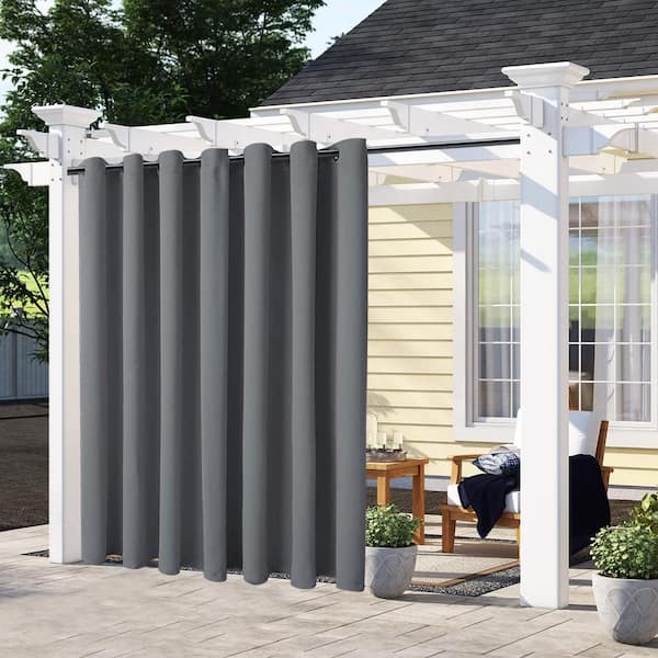 Pro Space Extra Wide Outdoor Curtains for Patio 100 in. W x 96 in. L , Dark Gary