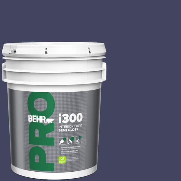 BEHR PRO 5 gal. #PMD-92 Darkest Navy Semi-Gloss Interior Paint