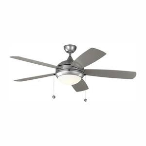 Discus Outdoor 52 in. LED Indoor/Outdoor Painted Brushed Steel Ceiling Fan