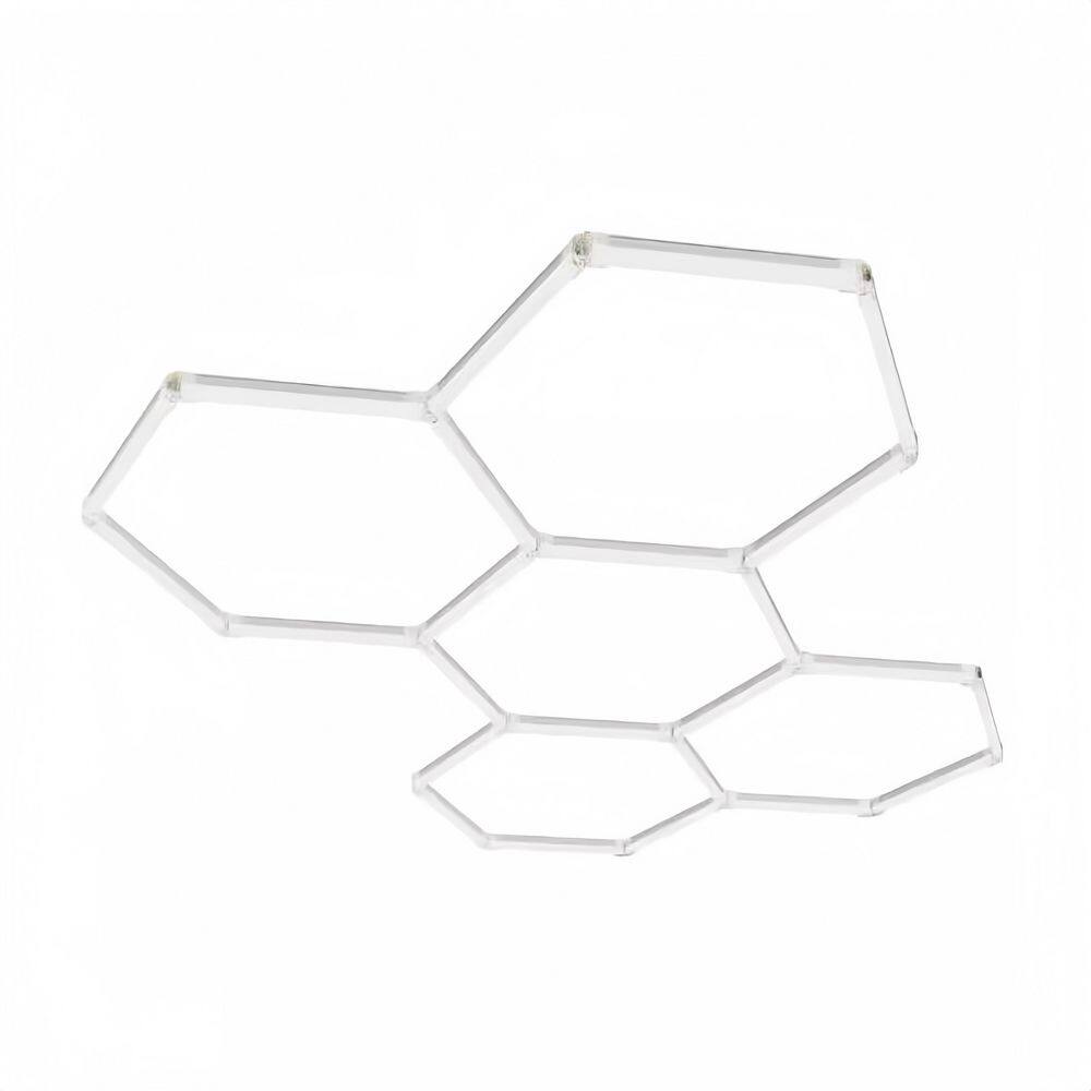 (5 HEX) 168W 20160LM High Brightness Hexagon Garage LED Lights for Shopping Mall,Workshop,Car Detailing Shop,5000K White price history on PriceWatchPro