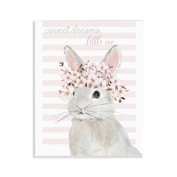 Stupell Industries Sweet Dreams Bunny by Jessie Perry Unframed Animal Graphic Art Print 14 in. x 11 in.