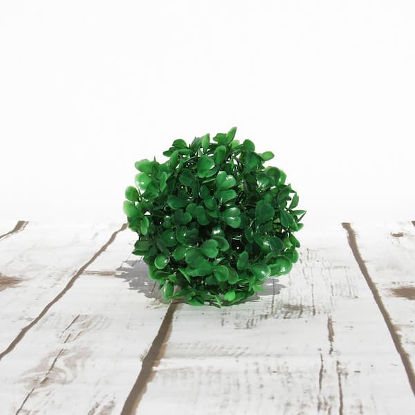 3 .5 in. Artificial Boxwood Topiary Greenery Ball (Set of 12)