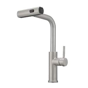 Single Handle Pull Down Sprayer Kitchen Faucet 3 Functions Pull Out Sprayer Kitchen Faucet in Brushed Nickel