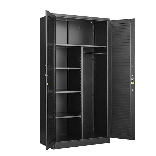 Metal Garage Storage Cabinet with 2 Doors ＆ Adjustable Shelves