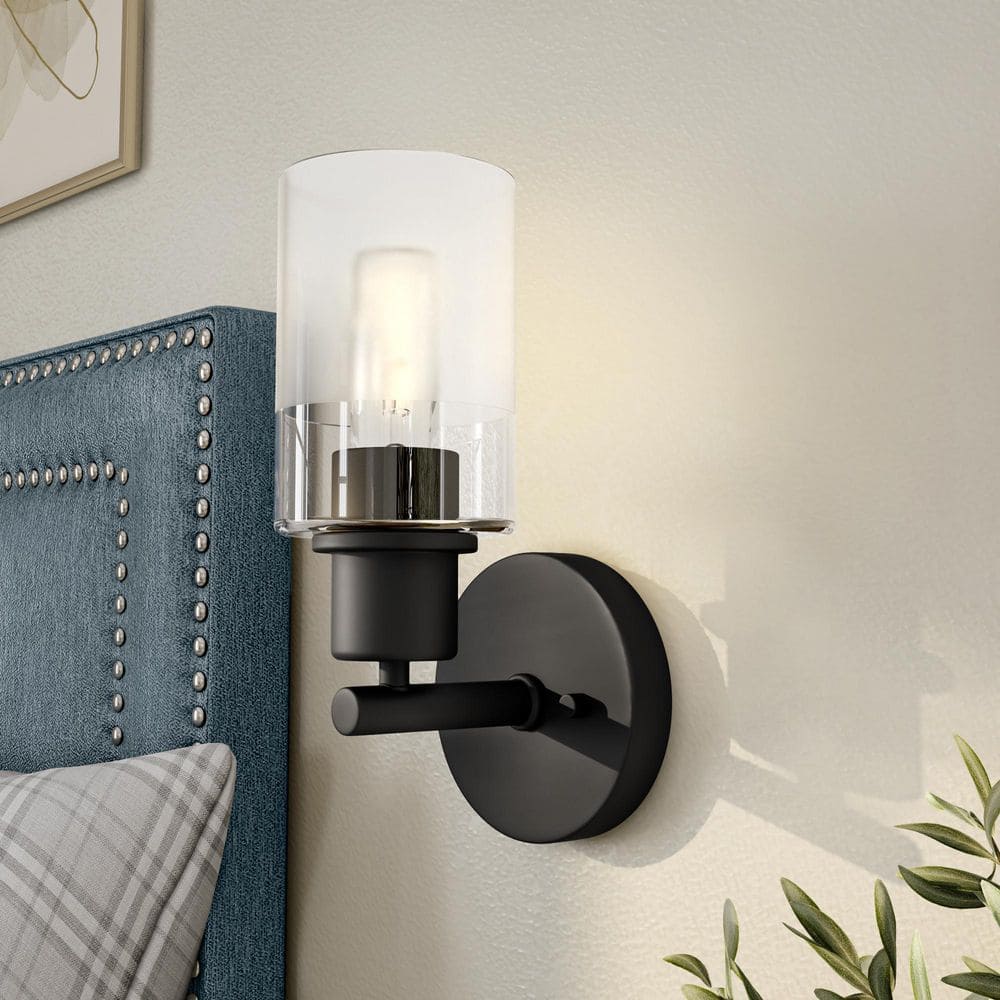 Black Matte Dimmable Direct Wired Electric Sconce