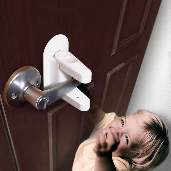 Child Proof Doors & Handles 3M Adhesive Child Safety Door Lever Lock 2 Pack 