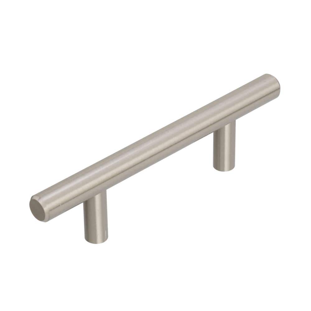 Bar Pulls 3 in. (76mm) Modern Sterling Nickel Bar Cabinet Pull (25-Pack)