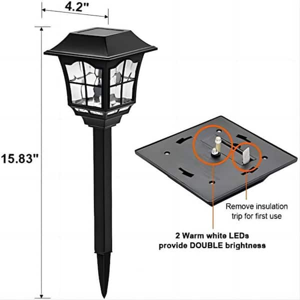 Cubilan 8 Lumens Solar Pathway Lights Solar Garden Lights Outdoor