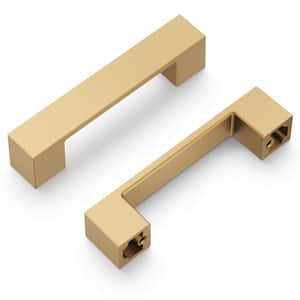 Heritage Designs 3-in (76.2 mm) Center-to-Center Brushed Brass Drawer Bar Pull (10-Pack )