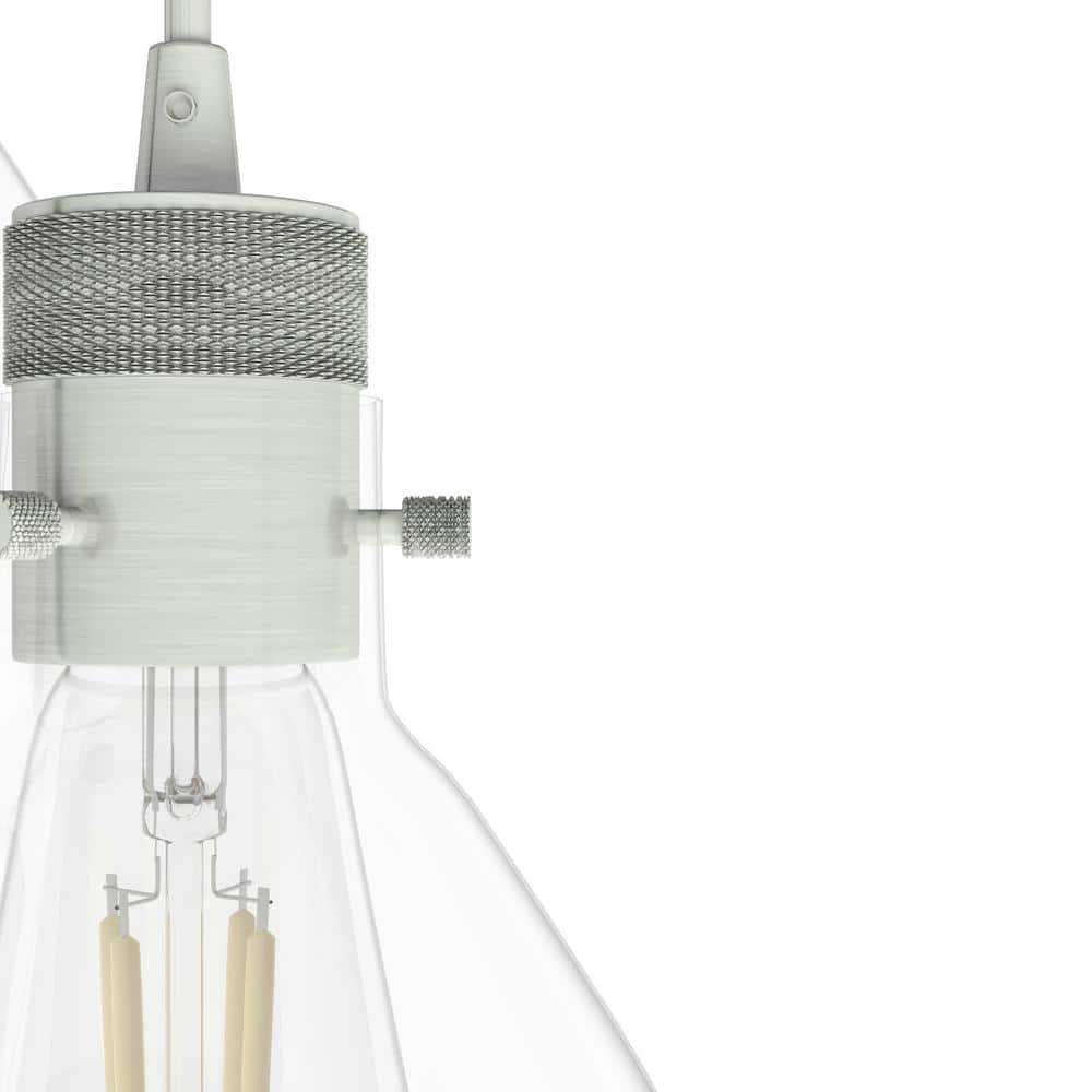 Van Nuys Vintage 3-Light Brushed Nickel Drum Pendant