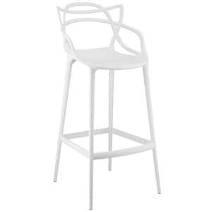 Entangled 30.5 in. White Bar Stool