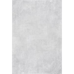 Loni Machine Washable Light Grey Doormat 2 ft. x 3 ft. Solid Shag Area Rug