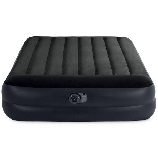Intex Queen Dura Beam Plus Pillow Raised Air Mattress with