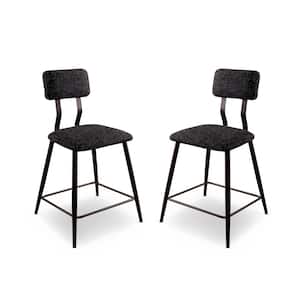 Locust Sand Black and Black Counter Height Chairs (Set of 2)