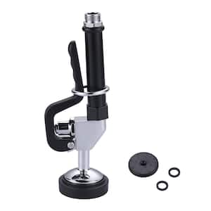 Pre Rinse Sprayer Commercial Sink Sprayer Replacement for Kitchen Sink Faucet with 1.42 GPM Spray Valve in Matte Black