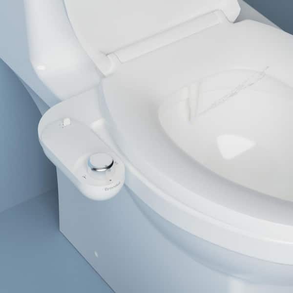 Brondell SimpleSpa Eco Ambient Temperature Single Nozzle Attachable Bidet System Bidet Attachment with Recycled Plastics