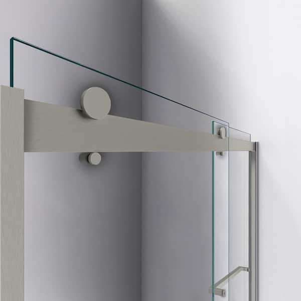 Sapphire 56 in. to 60 in. W x 60 in. H Semi-Frameless Bypass Tub Door in Brushed Nickel