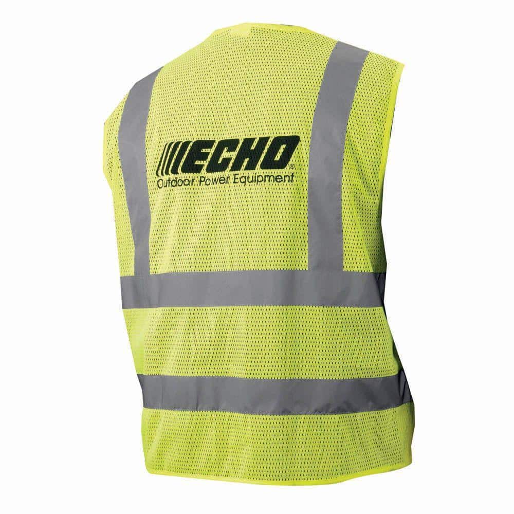 ECHO Hi-Visibility Neon Yellow Safety Vest XXL 99988801402 The Home Depot