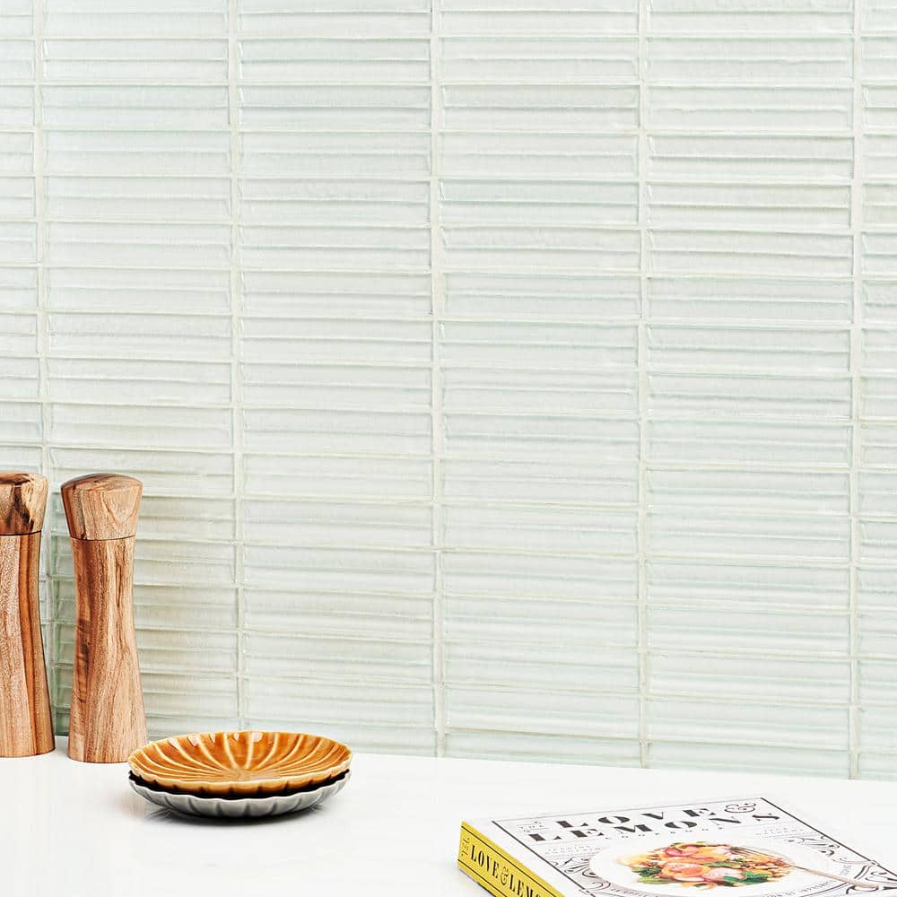 Tara Beige Polished Glass Mosaic Wall Tile