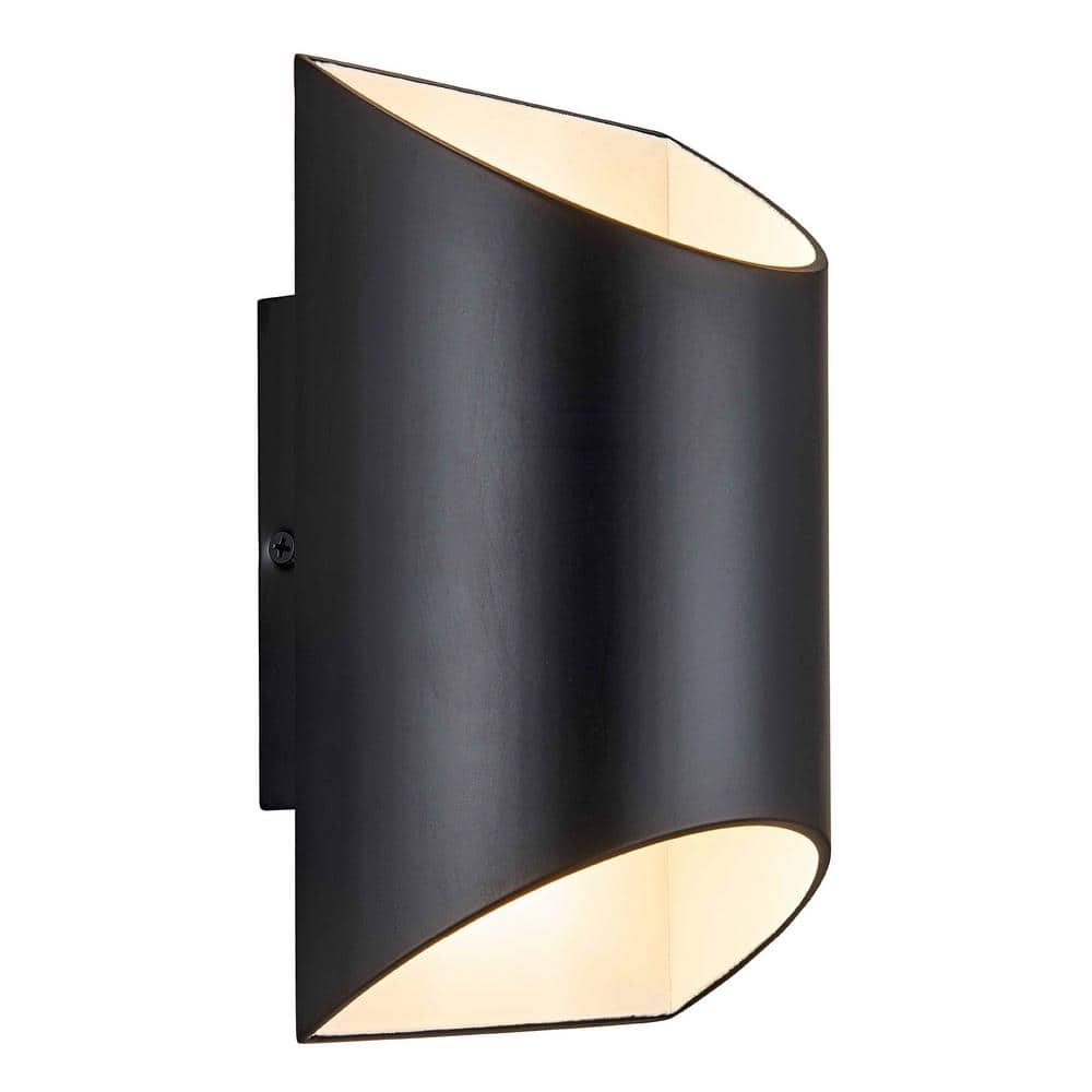 Black LED Outdoor Wall Cylinder Light