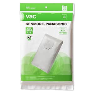 VAC Kenmore/Panasonic Type 5055/C-5 Vacuum Bags (3-Pack)
