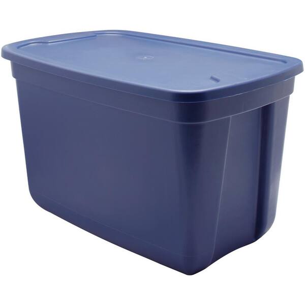 HDX 20 Gal. Storage Bin in Twilight Blue 2020-441308 - The Home Depot
