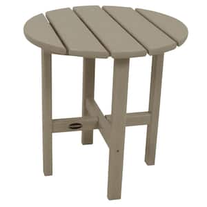 18 in. Sand Round Patio Side Table