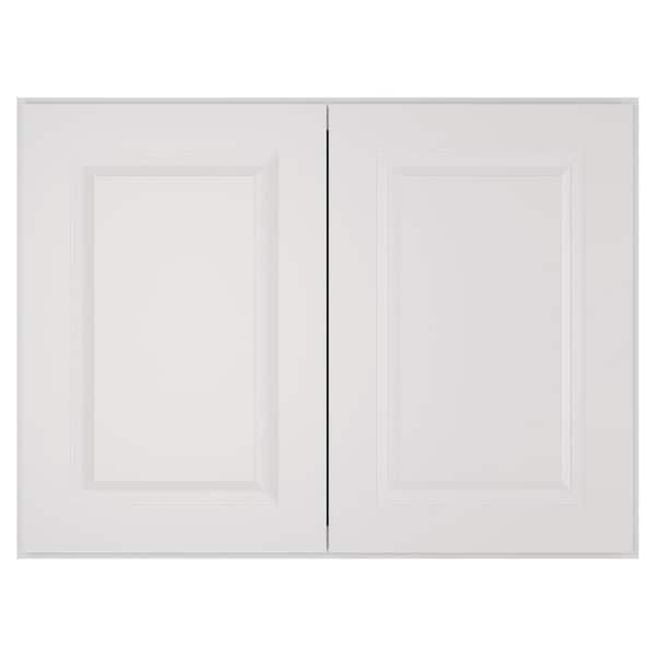 HOMEIBRO 33 in. W X 24 in. D X 24 in. H in Traditional Dove Plywood Ready to Assemble Wall Bridge Kitchen Cabinet with 2 Doors