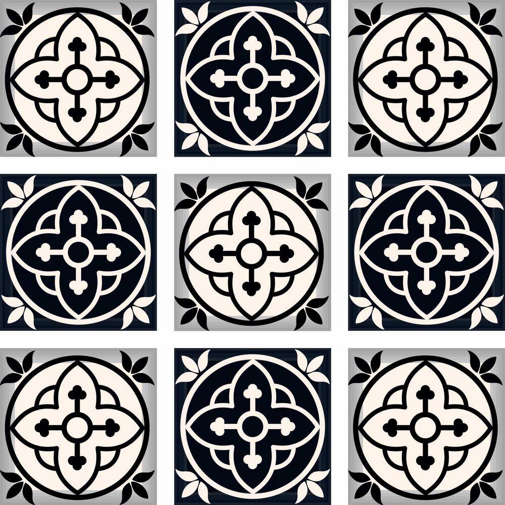 Black B39 6 in. x 6 in. Vinyl Peel and Stick Tile (24 Tiles, 6 sq. ft./Pack) price history on PriceWatchPro