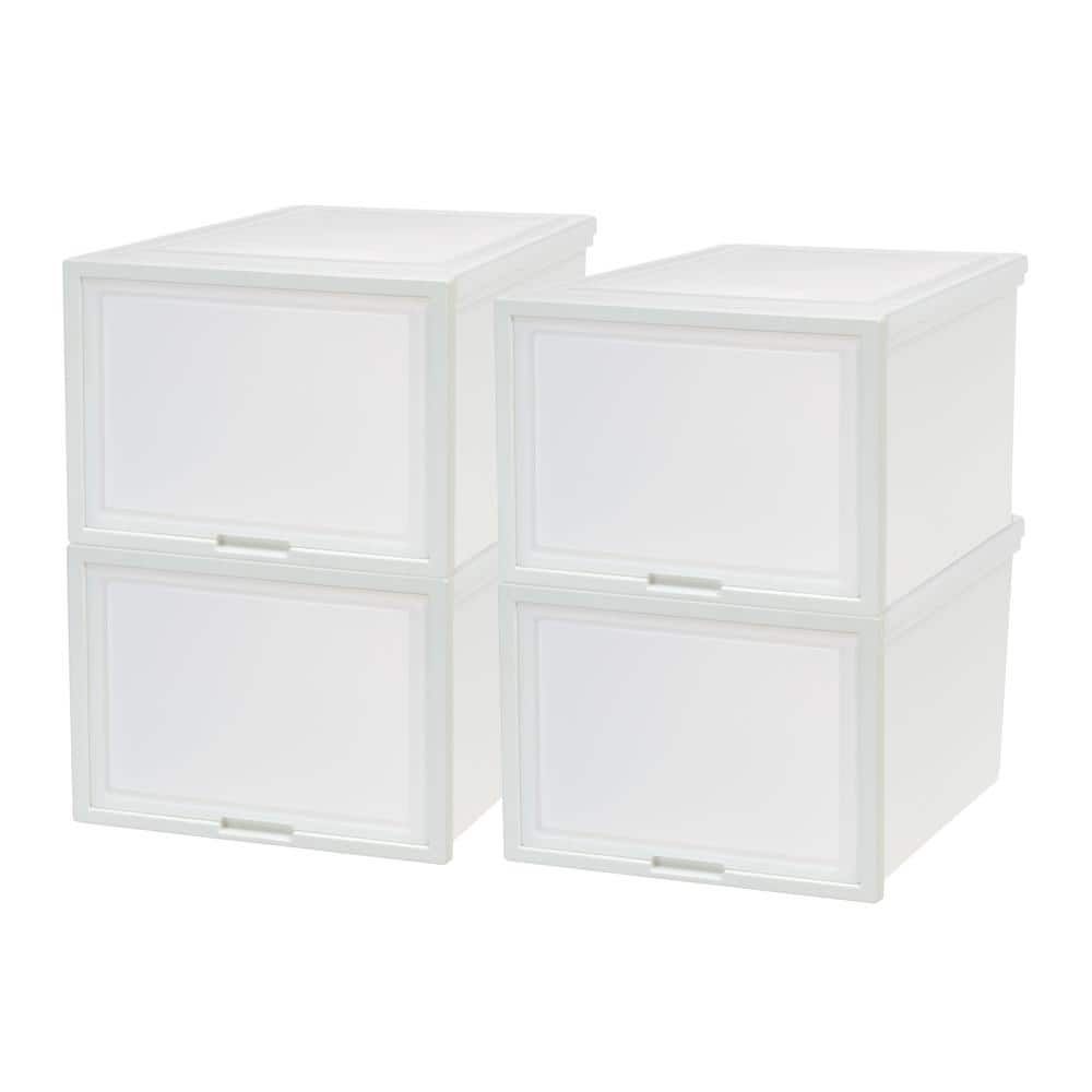 IRIS 15.63 in. W x 11.65 in. H Single Stackable Deep Box Drawer in Gray  (3-Pack) 500109 - The Home Depot