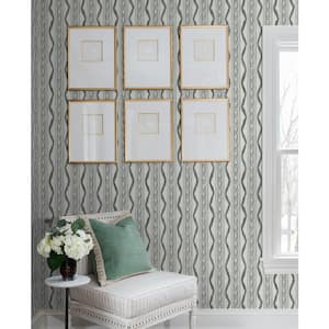 Rhys Green IKAT Stripe Wallpaper Sample