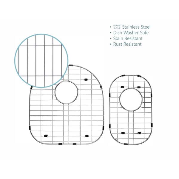 CHESHIRE Stainless Steel 202 Bottom Grid for Sinks - 2 Piece Set