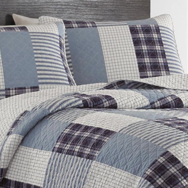 Camano Island Plaid Cotton Quilt Set