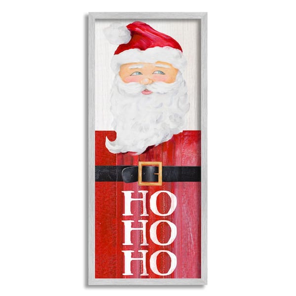 Stupell Industries "Santa Clause Rustic Red Suit Charming Christmas" by Lanie Loreth Framed People Wall Art Print 10 in. x 24 in.
