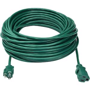 80 ft. 16/3 Heavy-Duty Indoor/Outdoor Extension Cord with Triple Wire Grounded Plug Male to Female in Green