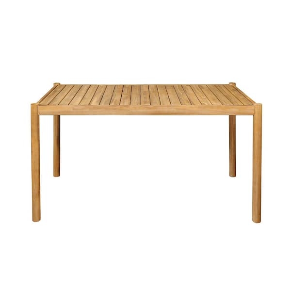 Orion Modern Dining Table, Acacia Wood, Light Teak