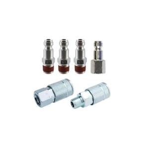 6-Piece 1/4 in. T-Coupler Plug with Increased Flow