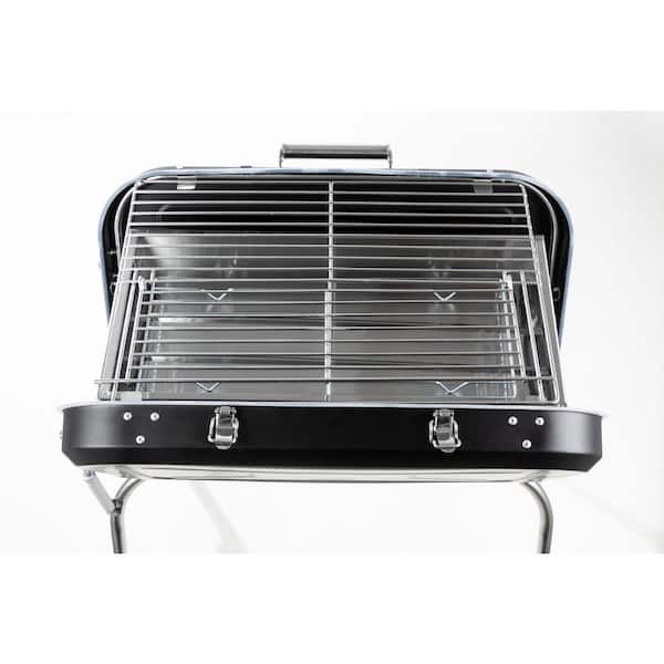 Unbranded Outdoor Barbecue Portable Charcoal Grill in Black with Barbecue Grill Net