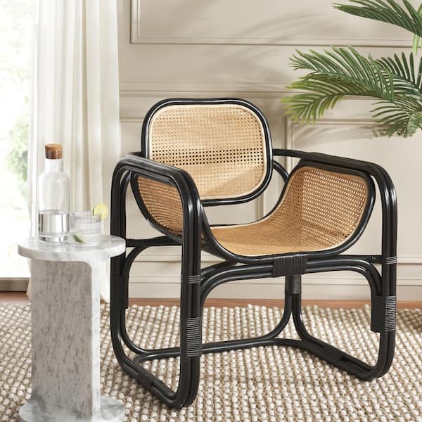 Nadie Natural Lacquer/Natural Rattan Pole Round Arm Chair
