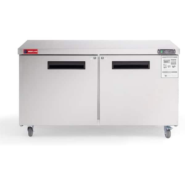 30 in. 14.8 cu. ft. Commercial Refrigerator Automatic Defrosting 2-Solid Doors Stainless Steel