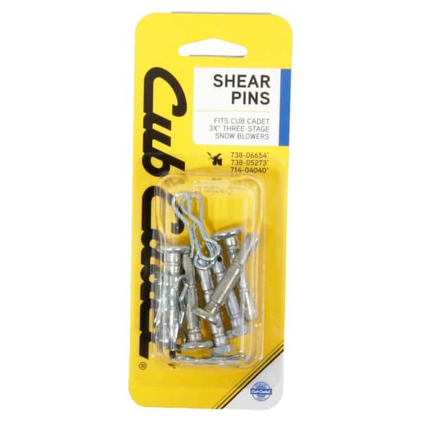 Cub Cadet Original Equipment Shear Pins for All Cub Cadet 3X Three Stage Snow Blowers (Set of 6)