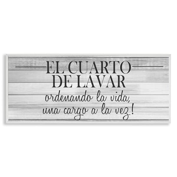 Stupell Industries The Laundry Room by Kim Allen White Framed Typography Giclee Art Print 10 in. x 24 in.
