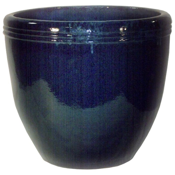 20 in. Ceramic Aloha Round Planter