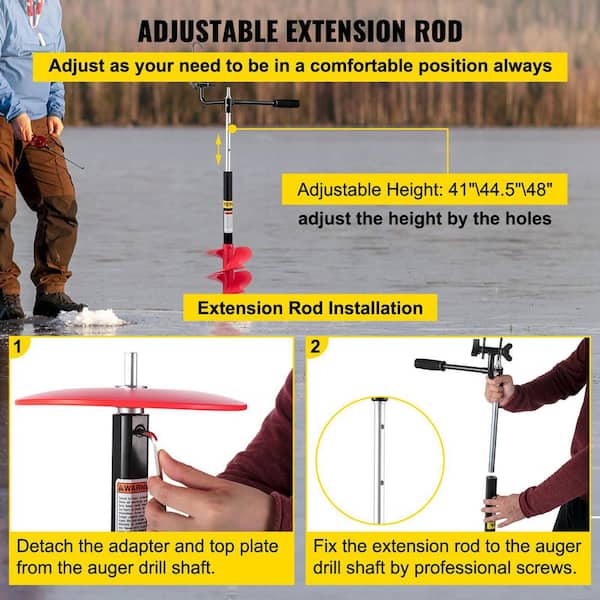 Ice Fishing Auger Stopper Disc- Prevent Auger Blade from Slipping Beneath  The Ice- for use with Cordless 20volt Lithium Battery Powered Drills (9,  Auger Stopper Disc) 