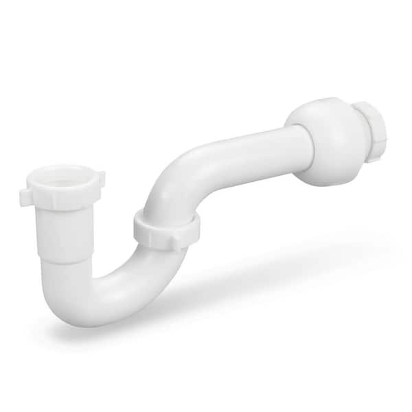 PLUMBFLEX 1-1/4 in. Polypropylene P-Trap with Adapter and Flange for Tubular Drain Applications