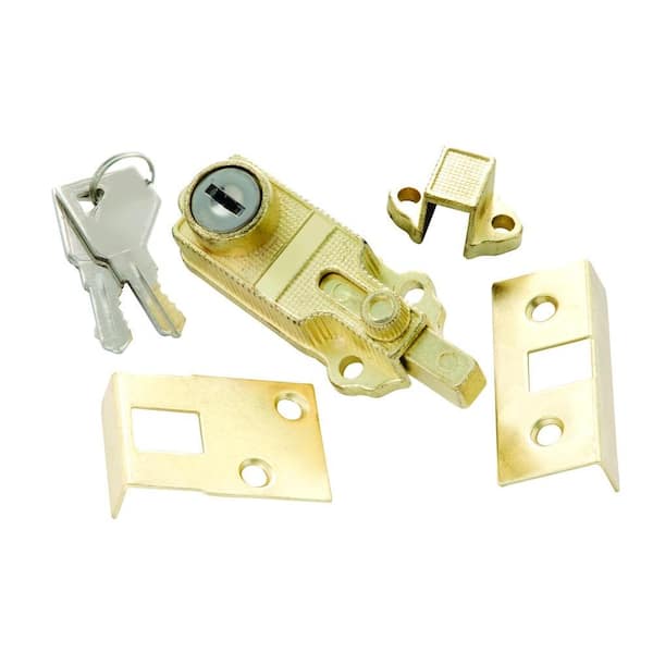 First Watch Security Polished Brass Keyed Cabinet Bolt