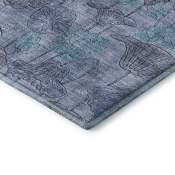 Mayfield Premium Machine Washable Abstract AMF2128 Blue 10 ft. x 14 ft. Area Rug